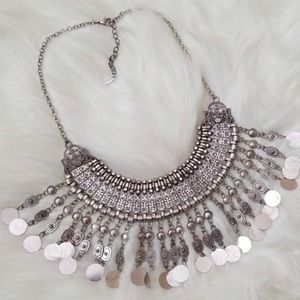 ALDO SILVER BOHO  Statement Necklace